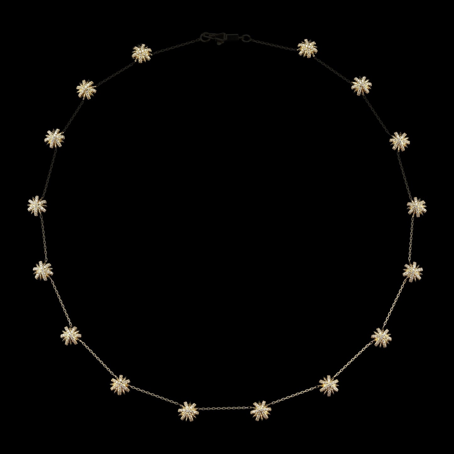 18K Yellow Gold Snowflake Elements Chain - Alexandra Mor online
