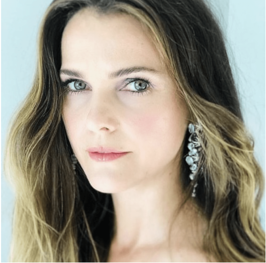 Keri Russel As Seen Wearing Diamond & Moonstone Long Snowflake Earrings - Alexandra Mor online
