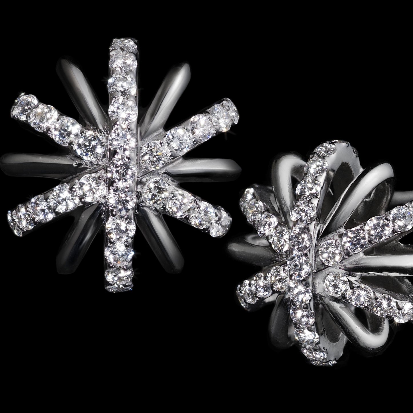 
                  
                    Large Platinum Diamond Snowflake Earrings - Alexandra Mor online
                  
                