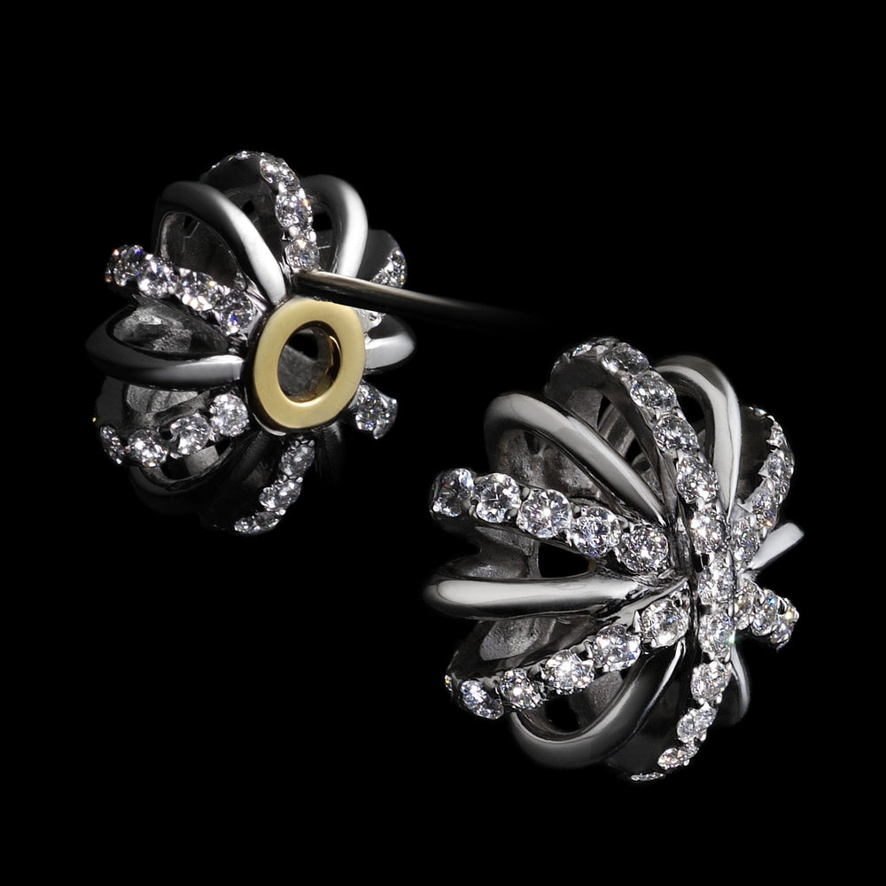 Medium Diamond Snowflake Stud Earrings - Alexandra Mor online