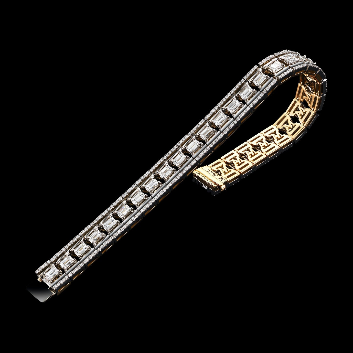 
                  
                    Private Collection Emerald-Cut Platform Diamond Bracelet
                  
                