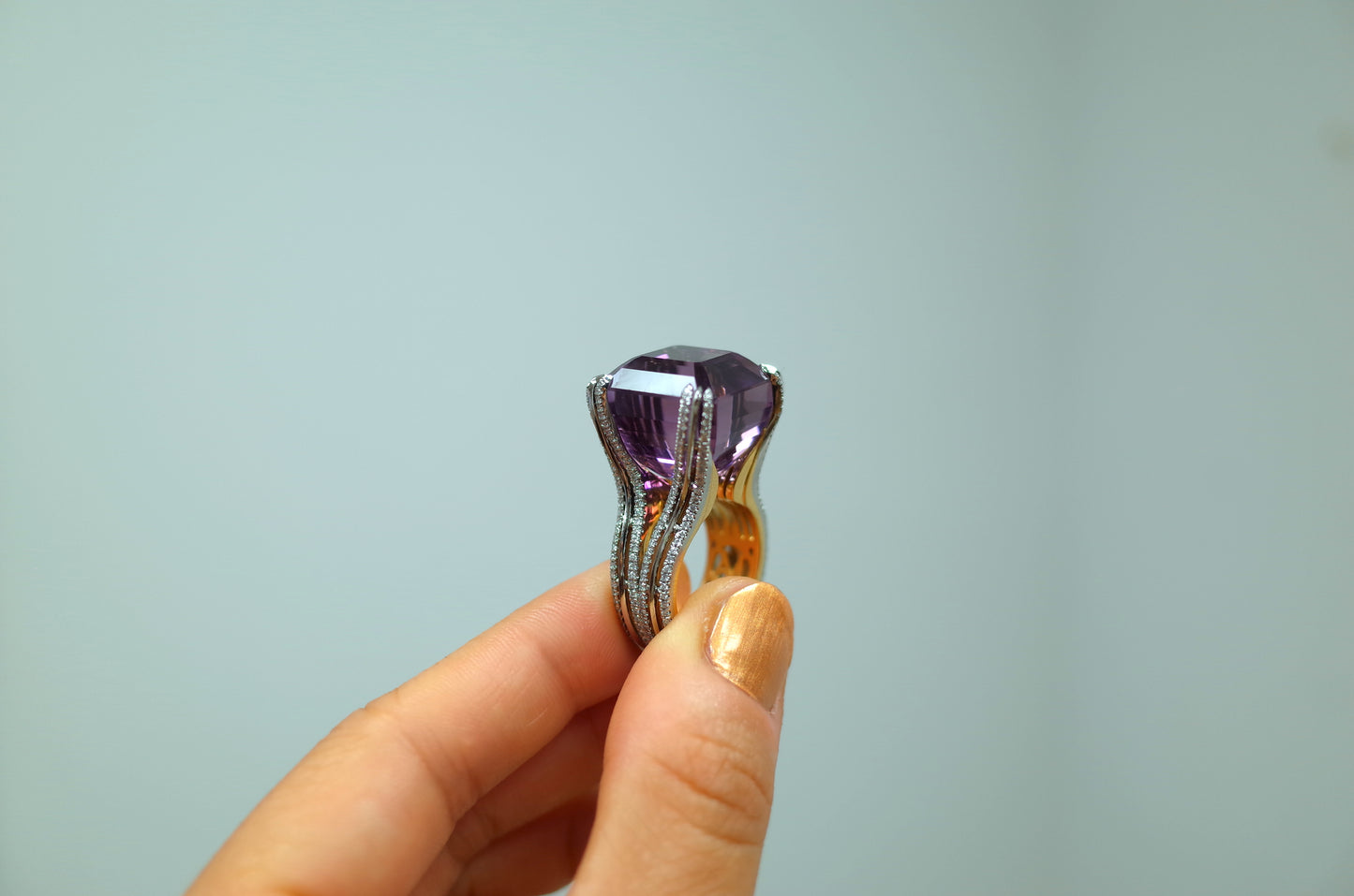 
                  
                    Private Collection Asscher-Cut Amethyst & Diamond Ring
                  
                
