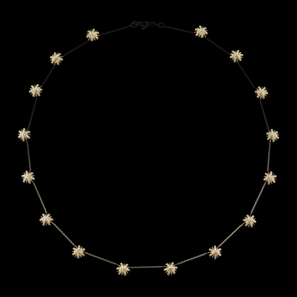 18K Yellow Gold Snowflake Elements Chain - Alexandra Mor online