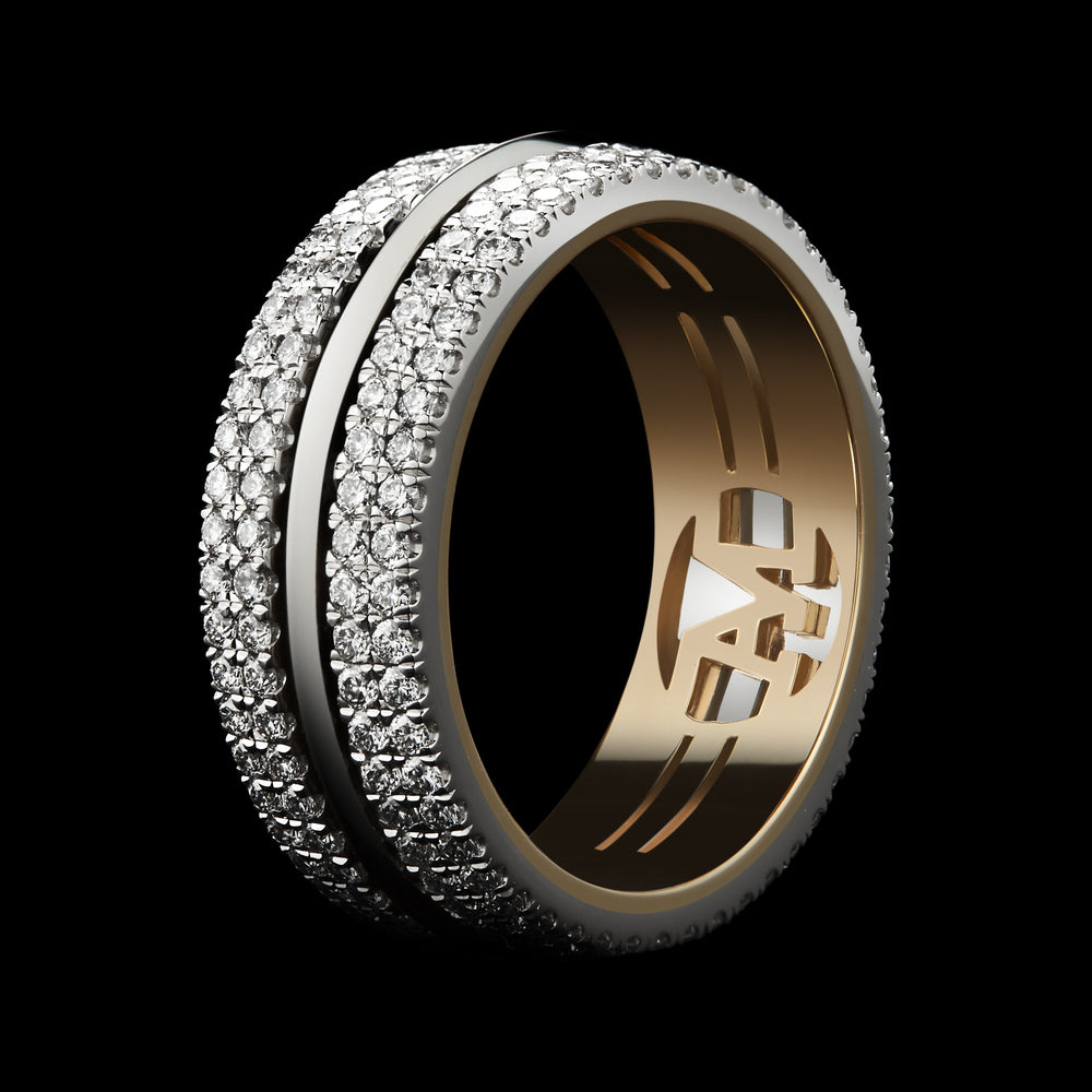 
            
                Load image into Gallery viewer, Knife-Edged Diamond Eternity Band - Alexandra Mor online
            
        