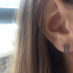 Petite Black Diamond Hoop Earring - Alexandra Mor online