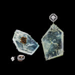 Asscher-Cut Diamond and Prehnite Precious Stone Earrings - Alexandra Mor online