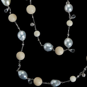 Tagua & South Sea Artisanal Farm Pearls and Bead Sautoir Necklace - Alexandra Mor online
