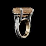 Oval Cut Rutilated Quartz & Diamond Ring - Alexandra Mor online