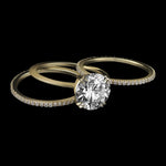 Brilliant-Cut Diamond & Yellow Gold Three Ring Sets - Alexandra Mor online