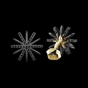 
            
                Load image into Gallery viewer, Signature Black Diamond Snowflake Cufflinks - Alexandra Mor online
            
        