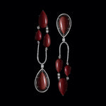 Chandelier Earrings Medi Coral & Diamond - Alexandra Mor online