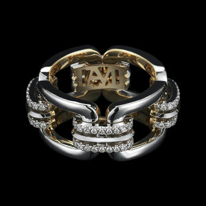 Flexible Chain-Link & Diamond Ring