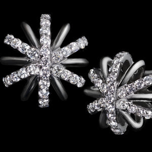 Lupita Nyongo As Seen Wearing Large Platinum Diamond Snowflake Earrings - Alexandra Mor online