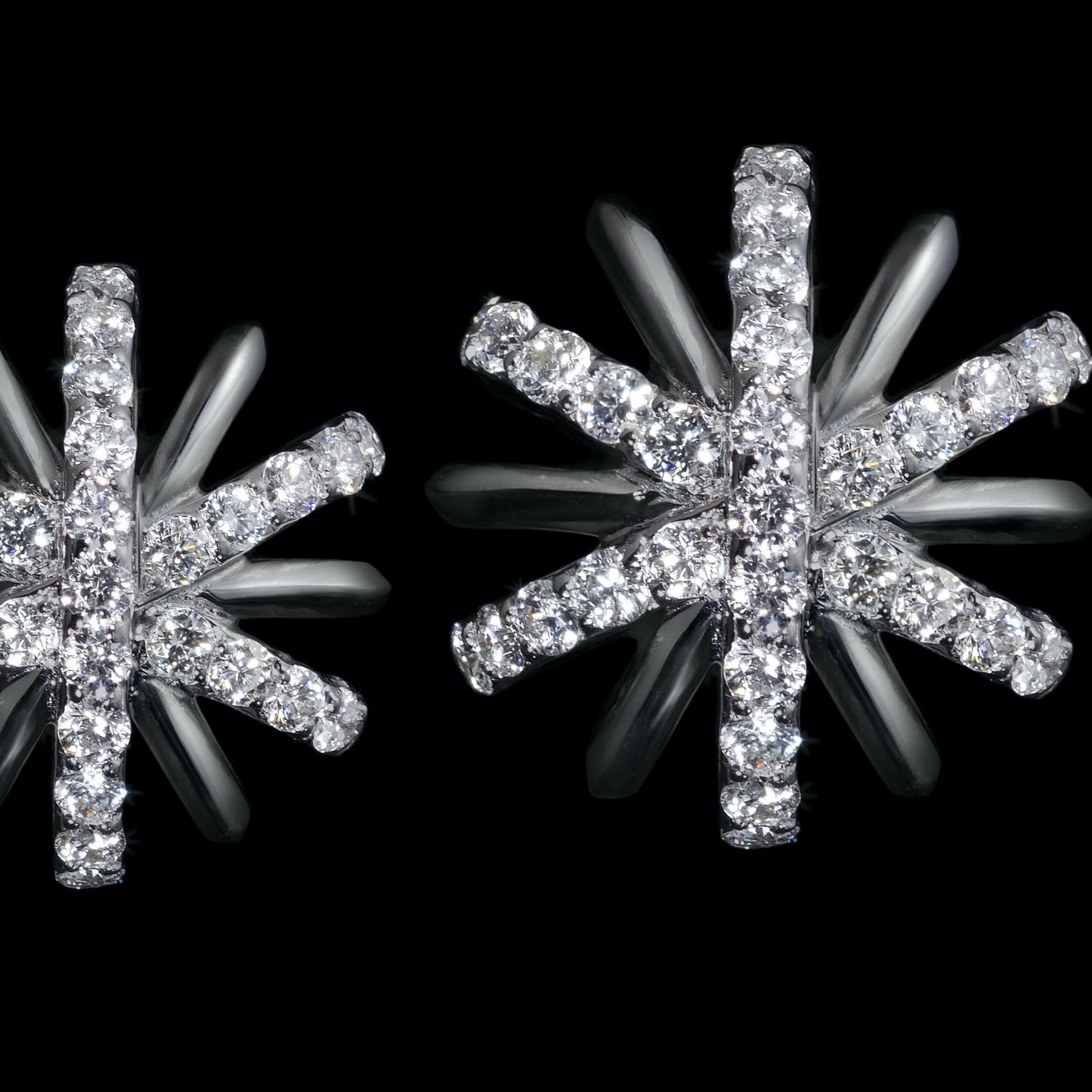 
                  
                    Small Platinum Diamond Snowflake Earrings - Alexandra Mor online
                  
                