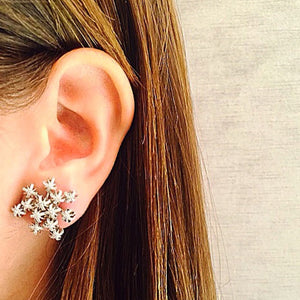
            
                Load image into Gallery viewer, Signature Snowflake Dome Cluster Earrings - Alexandra Mor online
            
        