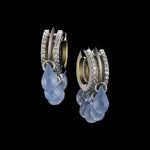 Lilac Chalcedony & Diamond Hoop Earrings - Alexandra Mor online