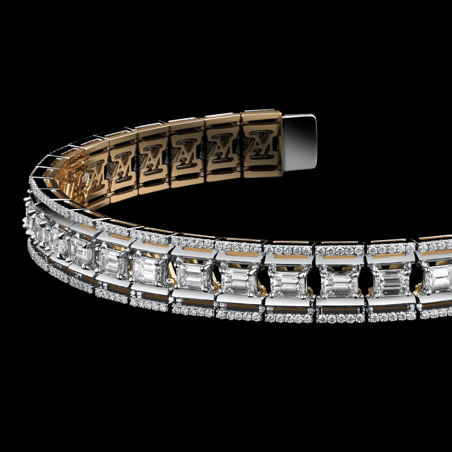 
                  
                    Emerald-Cut Platform Diamond Bracelet
                  
                