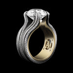 Double-Shank Floating Radiant- Cut Diamond Ring - Alexandra Mor online