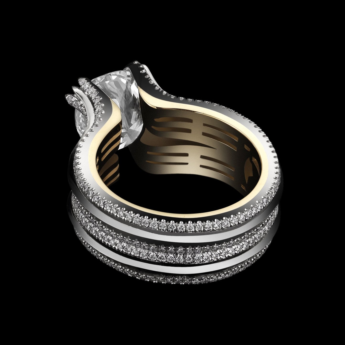 
                  
                    Double-Shank Floating Radiant- Cut Diamond Ring - Alexandra Mor online
                  
                