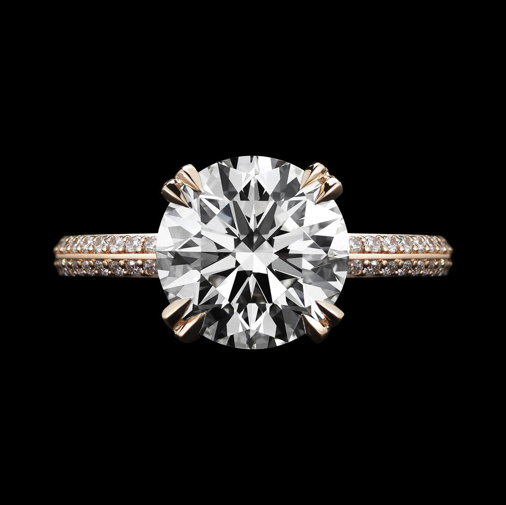 Rose Gold Brilliant-Cut Diamond Engagement Ring - Alexandra Mor online