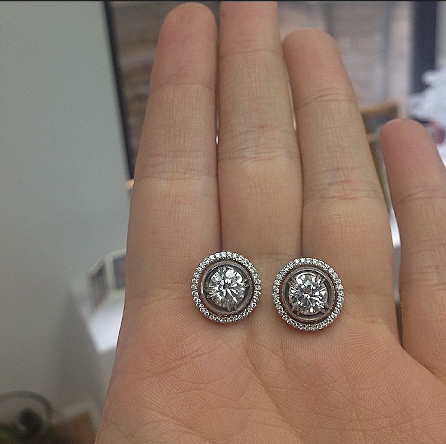 
                  
                    Lucy Hale As Seen Wearing Round Diamond Studs with Diamond Earring Jackets - Alexandra Mor online
                  
                