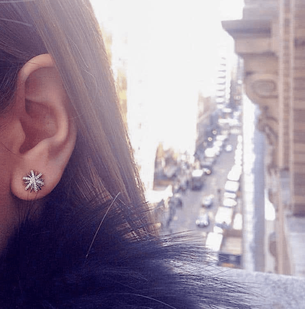 
                  
                    Medium Diamond Snowflake Stud Earrings - Alexandra Mor online
                  
                