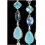 Arched Sautoir Earrings with Diamonds, Precious Stones & Snowflakes - Alexandra Mor online