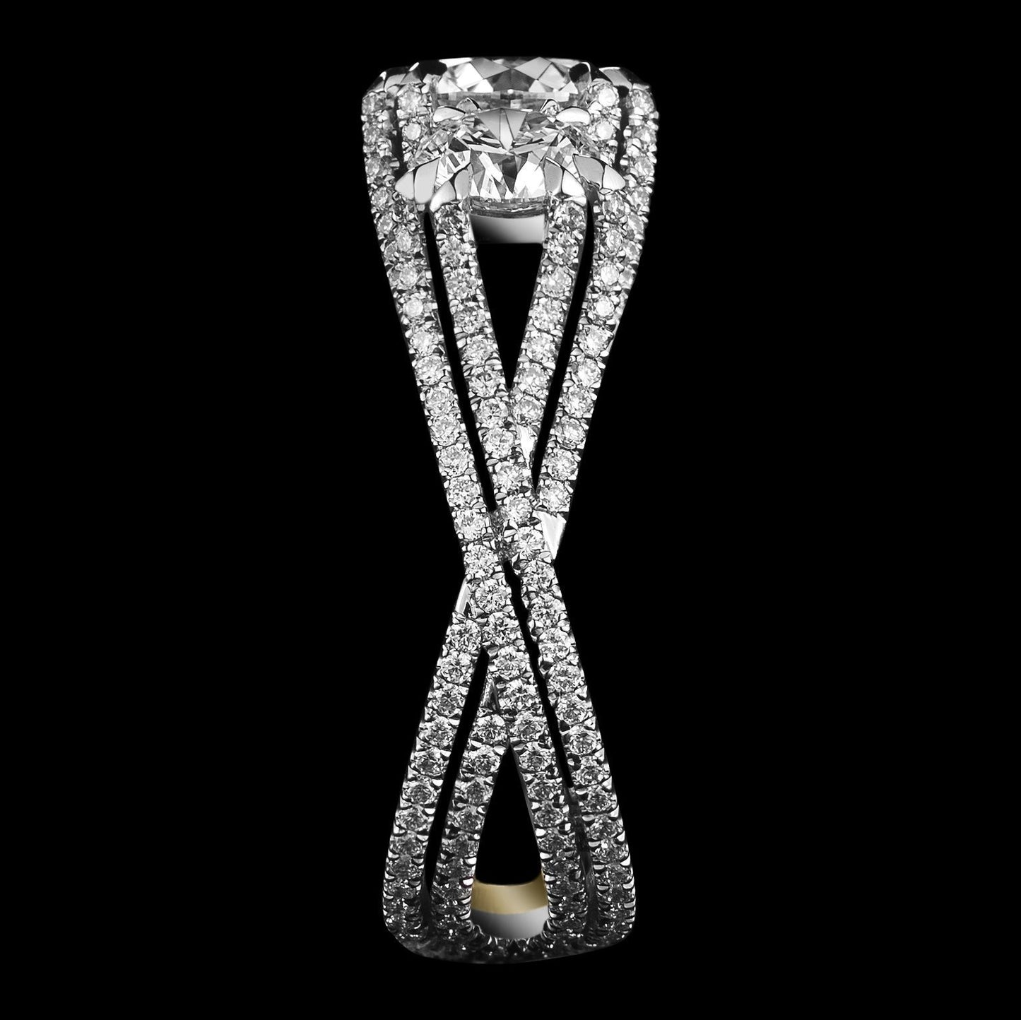 
                  
                    Three Stone Brilliant-Cut Woven Diamond Ring - Alexandra Mor online
                  
                