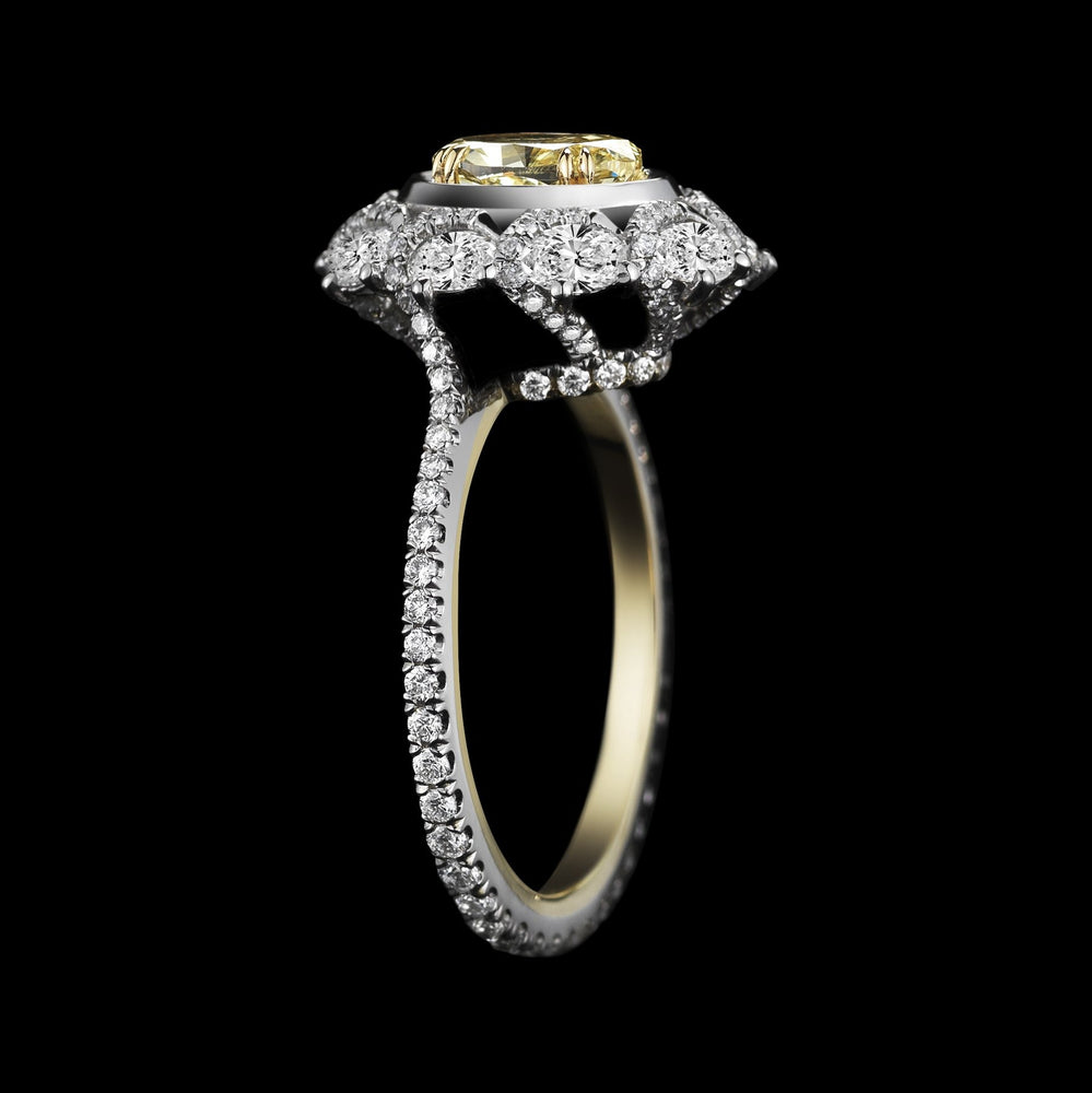 
                  
                    Yellow Diamond Blossom Oval-Cut Ring - Alexandra Mor online
                  
                